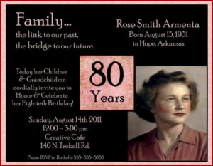 Surprise 80th Birthday Invitation Template