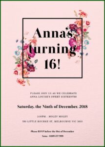 Teenage Birthday Invitation Templates