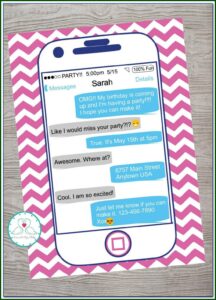 Teenage Birthday Party Invitation Templates