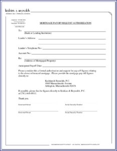 Texas Mortgage Payoff Statement Form