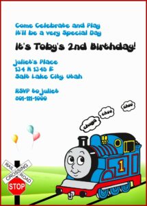 Thomas The Tank Engine Invitation Template