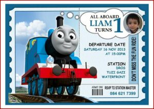 Thomas The Train Invitation Template