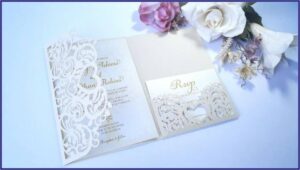 Three Fold Wedding Invitations Template
