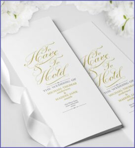 Traditional Wedding Ceremony Program Template