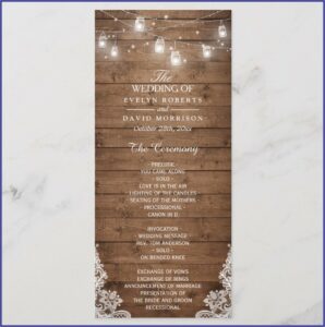 Traditional Wedding Program Samples