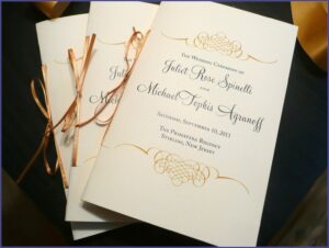 Traditional Wedding Program Templates