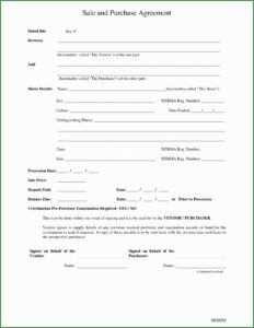 Vehicle Purchase Agreement Template South Africa