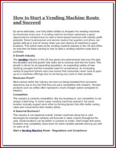 Vending Machine Business Plan Template Pdf
