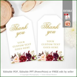 Wedding Favor Tags Free Printable