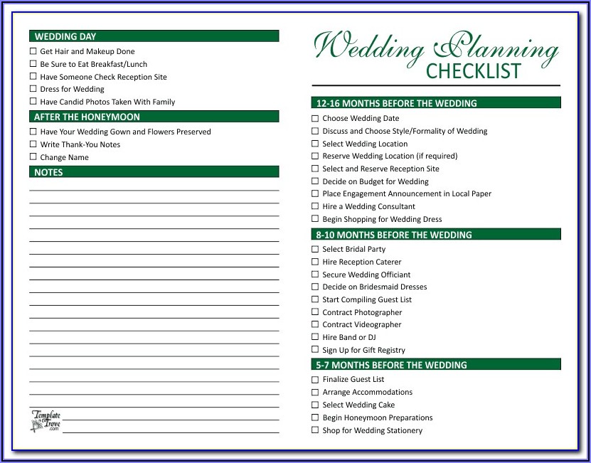 Wedding Reception Table Assignments Template