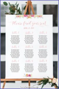 Wedding Table Assignment Board Template