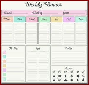 Weekly Schedule Planner Template