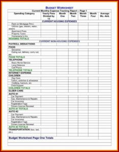 Yearly Home Budget Template