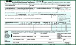 2018 Tax Return Forms 1040ez