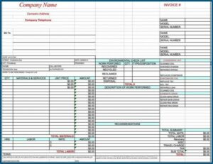 Ac Repair Invoice Template