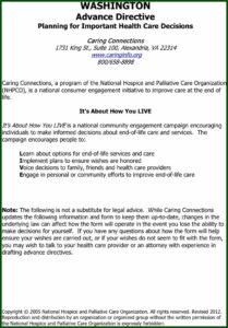 Advance Health Directive Forms Wa