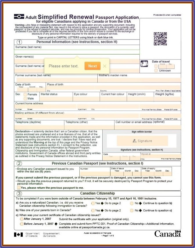 Application Form To Renew Passport Australia