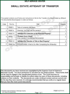 Arizona Estate Probate Forms