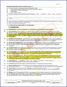 Arizona Real Estate Purchase Contract Form