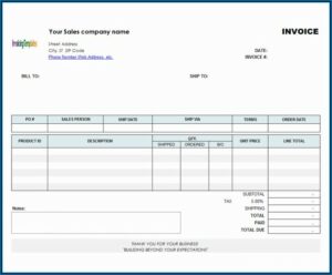 Australian Invoice Template
