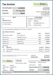 Australian Invoice Template No Gst