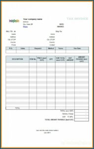 Australian Tax Invoice Template Excel