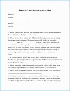 Auto Accident Settlement Agreement Template