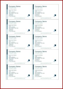 Avery Label Business Card Template