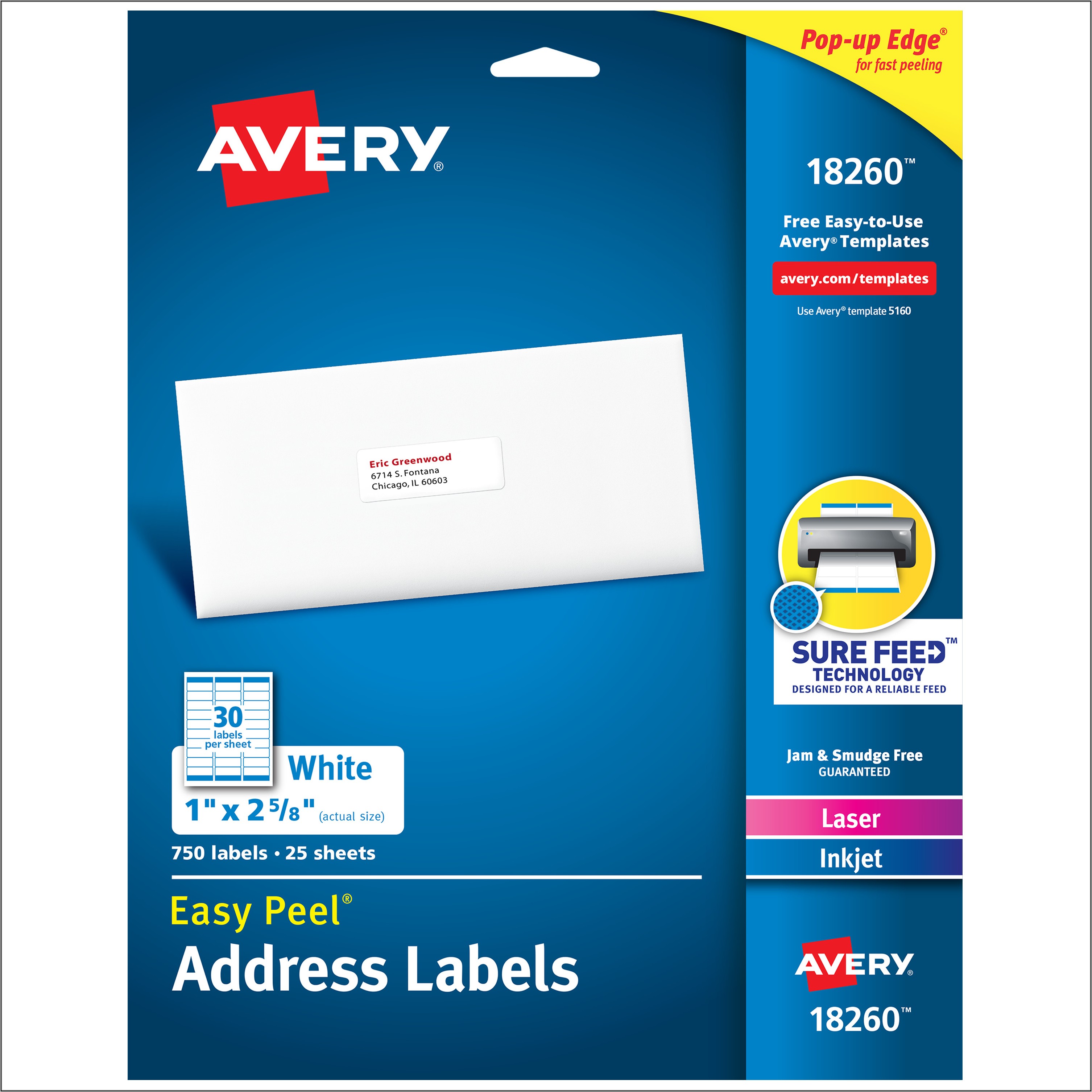 Avery Return Address Label Template 18667