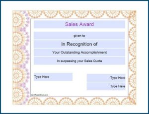 Award Plaque Template