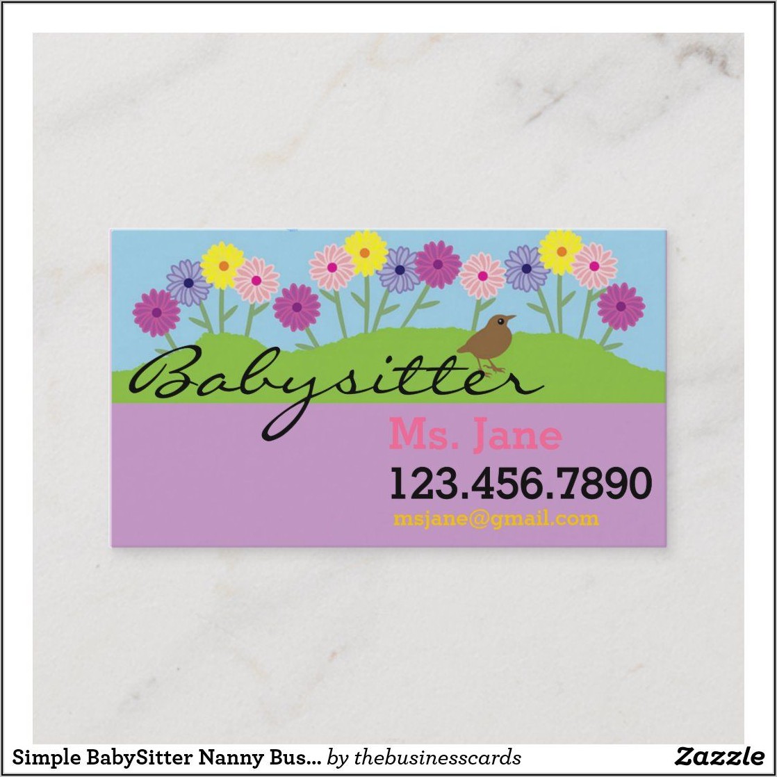 Babysitting Business Cards Templates Free