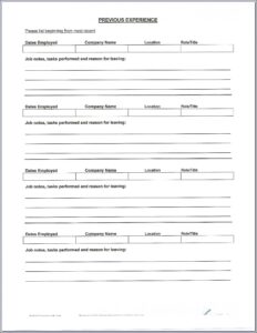 Blank Cv Template Free Uk