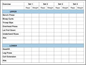 Blank Workout Calendar Template