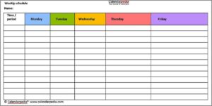 Blank Workout Plan Template