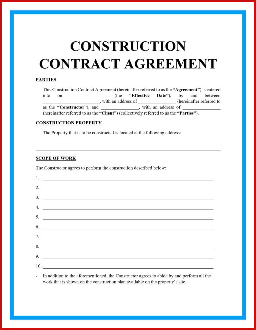 Builders Contracts Templates