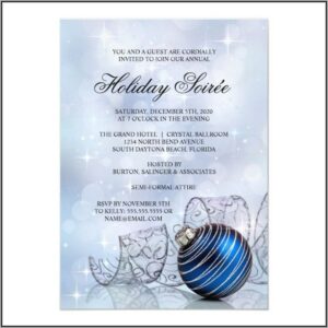 Business Holiday Dinner Invitation Wording