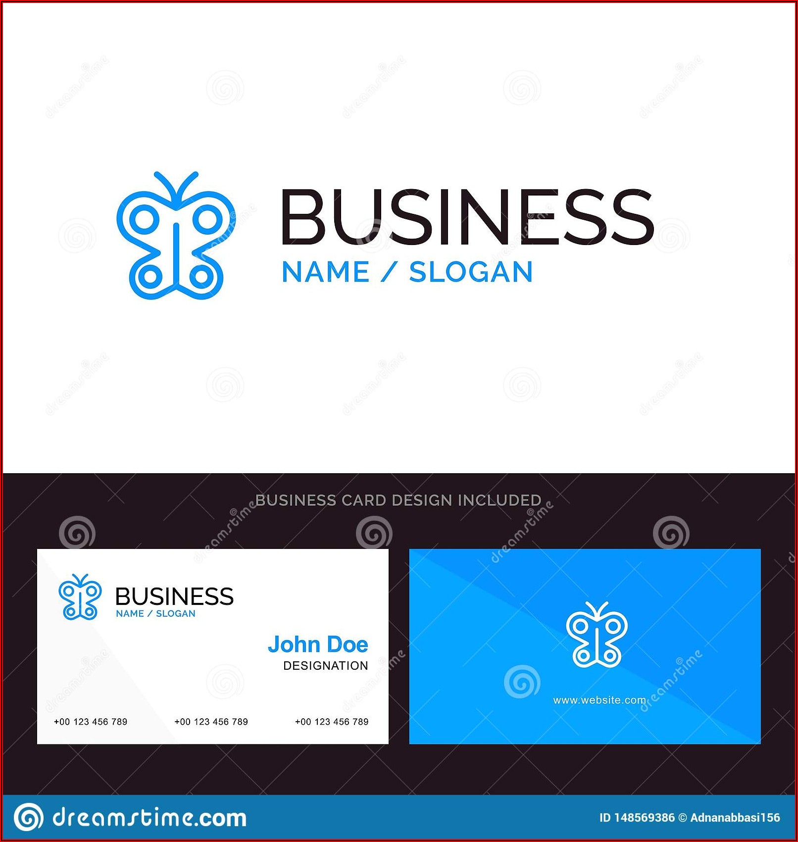 Butterfly Business Card Template