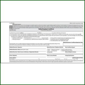 Ca Cdl Medical Exam Form
