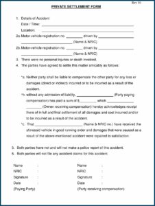 Car Accident Settlement Agreement Form Philippines