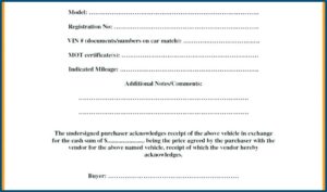 Car Sale Invoice Template Word