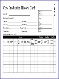 Cattle Record Keeping Forms