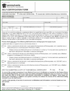 Cdl Medical Exam Form Pa