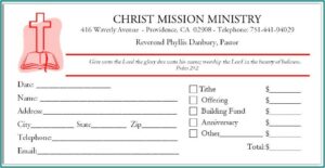 Church Offering Envelope Template