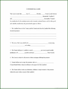 Commercial Real Estate Lease Form Free