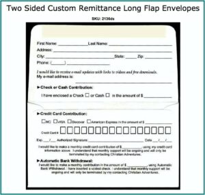 Custom Church Tithe And Offering Envelopes