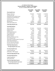 Daycare Profit And Loss Statement Sample