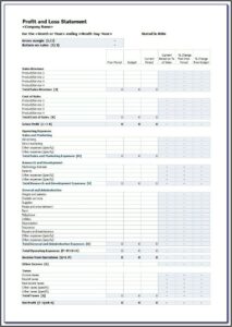 Daycare Profit And Loss Statement Template