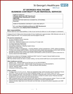 Dental Business Continuity Plan Template