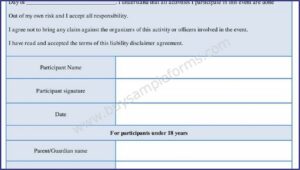 Disclaimer Forms Template