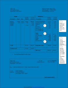 Editable Paycheck Stub Template